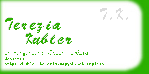 terezia kubler business card